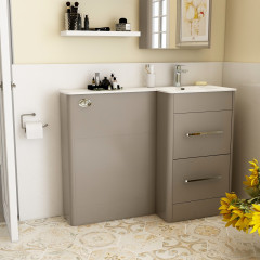 Suburb WC Unit For Right Hand Basin Matt Ash