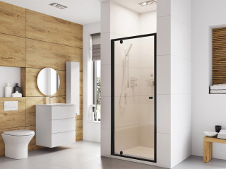 Alcove Pivot Door In Black