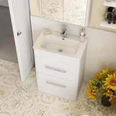 Suburb 600 Floor Standing 2 Drawer Cabinet White