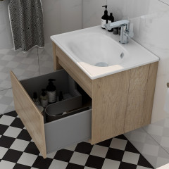 Alma 600 Open Drawer Cabinet In Natural Oak