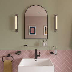 MM752021 Arched Framed Mirror Black