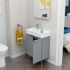 Blade 600 Matt Grey Floor Standing 45 Degree